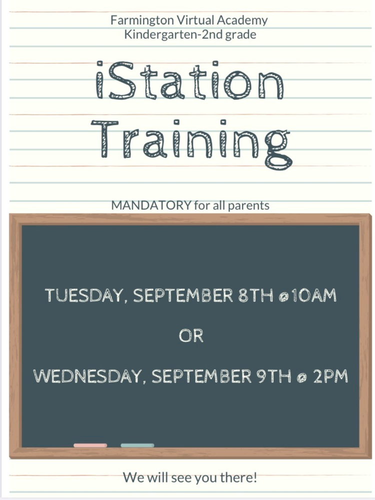 K-2 Virtual iStation Training for Parents