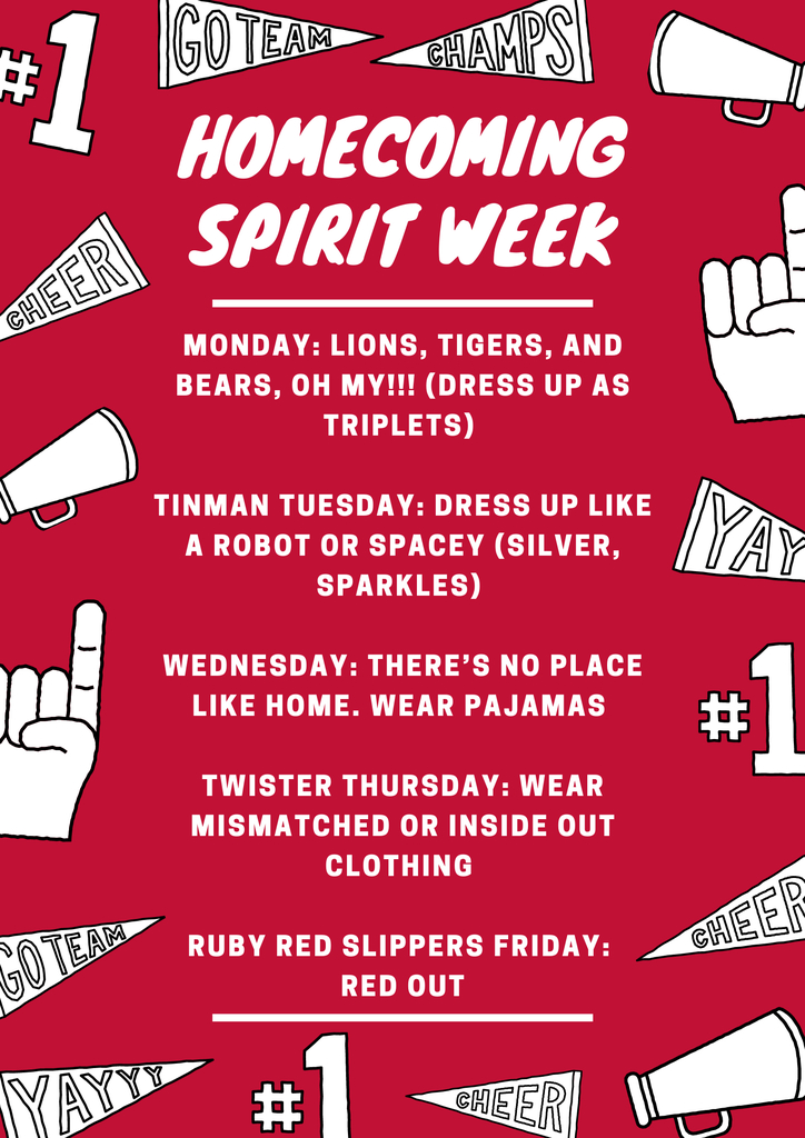 Monday is triplet day, Tuesday is space or robot day, Wednesday is pajama day, Thursday is mismatch day, and Friday is red out