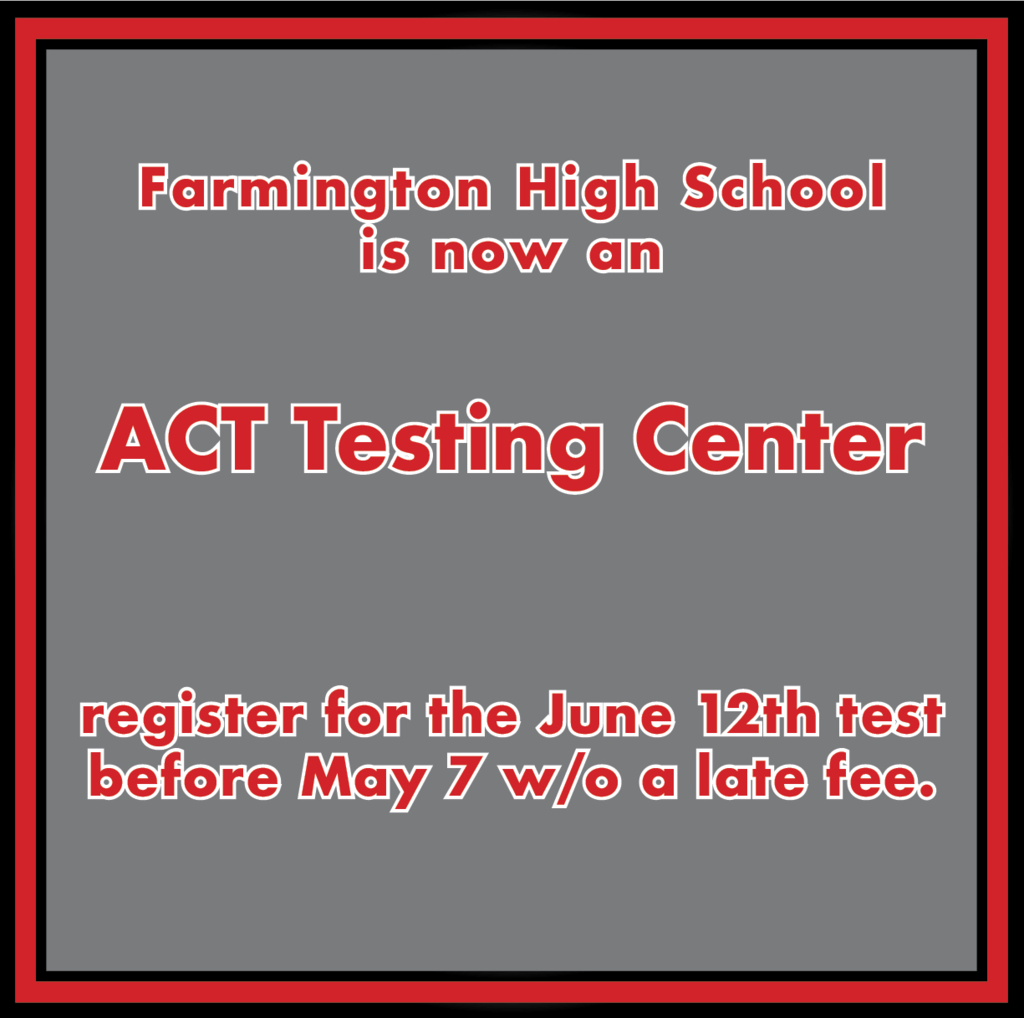 graphic: farmington is now a testing center