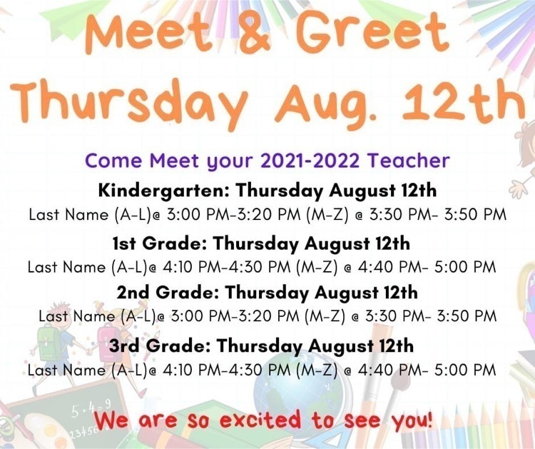 meet and greet schedule