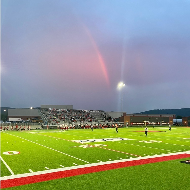 rainbow over Cardinal stadium